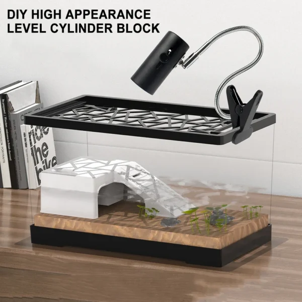 Large 60cm Aquarium Fish Tank Acrylic High-definition Transparent Detachable Anti Drop Plastic PET Breeding Box for Turtles