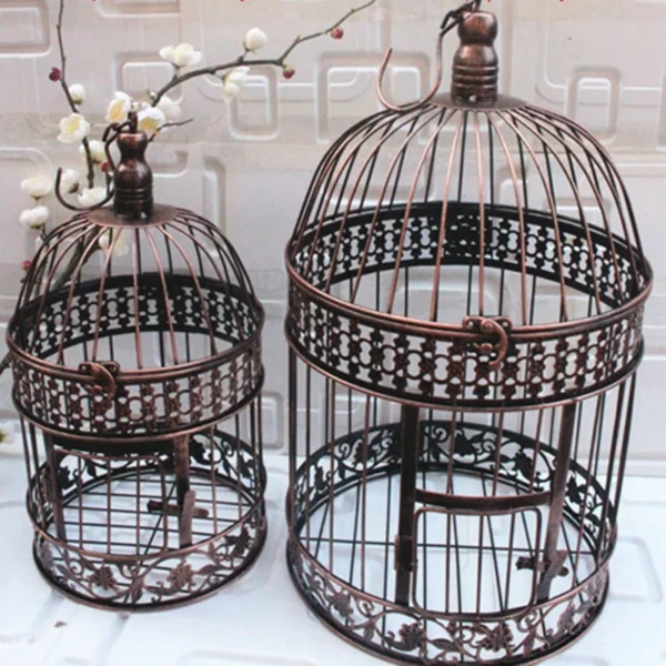 Modern Metal Bird Cage European Wrought Iron Bird Cage Wedding Decoration Flower Cage Ornaments Flower Pot Succulent Bird Cage - Image 4
