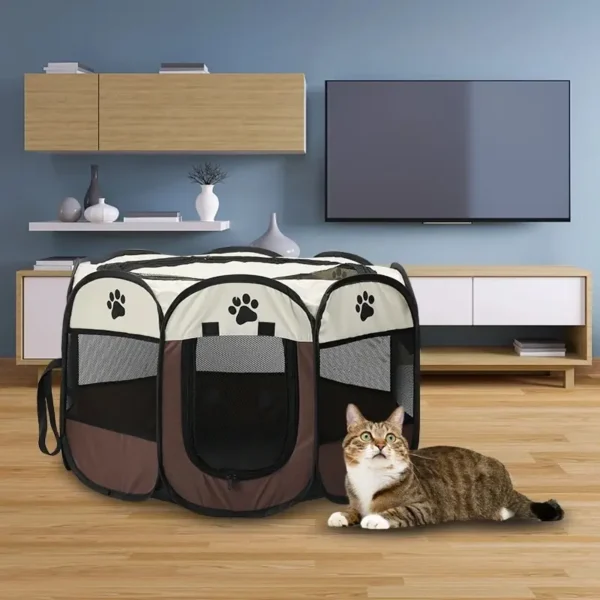 Portable Foldable Pet Tent Kennel Octagonal Fence Puppy Shelter Easy To Use Outdoor Easy Operation Large Dog Cages Cat Fences - Image 2