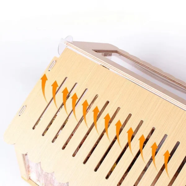 Hamster Wood Cage Habitat Exercise Toy Mice Rat Habitat Nesting Villa Breathable for Guinea Pig Gerbils Rutin Chicken Hideaway - Image 5