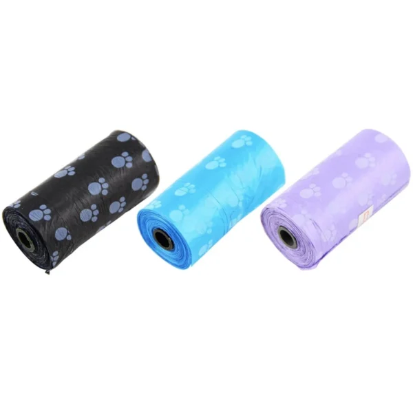 5pcs Paw Printing Pet Garbage Bag Dog Poop Bag Garbage Bags Doggie Outdoor Home Clean Refill Garbage Bag - Image 2