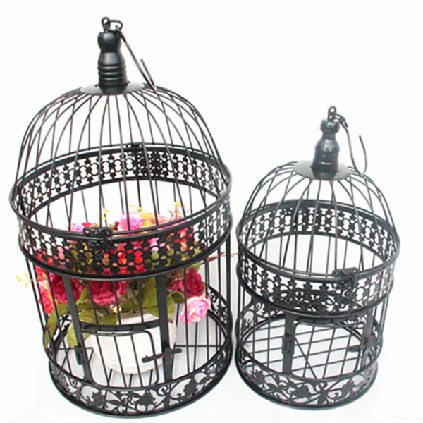 Modern Metal Bird Cage European Wrought Iron Bird Cage Wedding Decoration Flower Cage Ornaments Flower Pot Succulent Bird Cage - Image 2