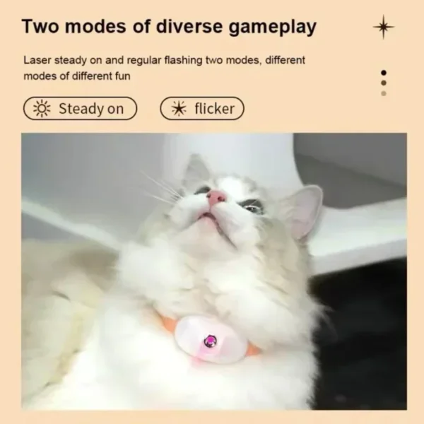 Automatic Cat Toys with LED Light Interactive Laser Toys for Indoor Cats Electronic Collar for Kitten Rechargeable Cat Teaser - Image 2