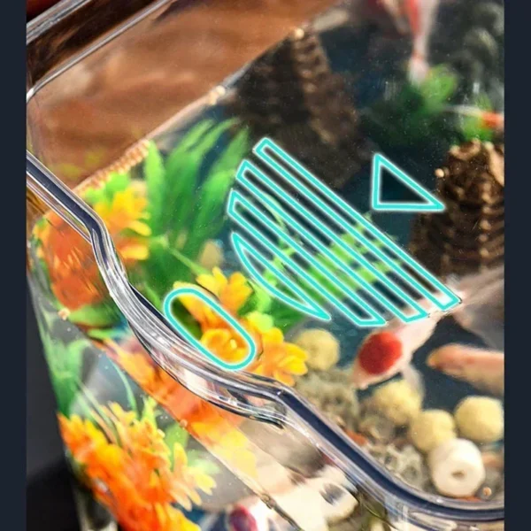 Transparent Acrylic Ornamental Fish Tank Betta Ecological Breeding Box Living Room Desktop Landscaping Turtle Ecological Tank - Image 4