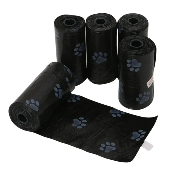 5pcs Pet Garbage Bag Dog Poop Bag Garbage Bags Cleaning WasteDisposable Trash Pouch Portable Bag - Image 3