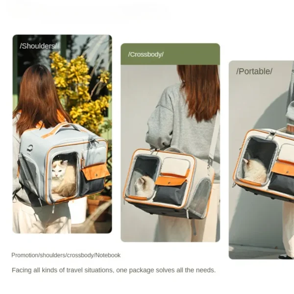 Pets Go Out with Portable Trolley Cases Pet Carrier with Wheels Suitcases Small Dogs Cats Pet Cat Travel Carrier for Out Going - Image 4