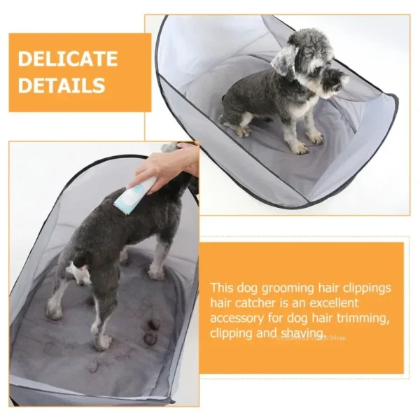 1set Foldable Pet Salon Hair Storage Net Bag Pet Shearing Basket for Shaving for Dog Cat Cleaning Pet Grooming Cleaning Supplies - Image 3