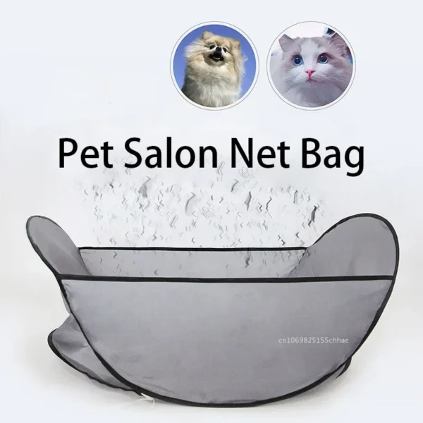 1set Foldable Pet Salon Hair Storage Net Bag Pet Shearing Basket for Shaving for Dog Cat Cleaning Pet Grooming Cleaning Supplies - Image 2