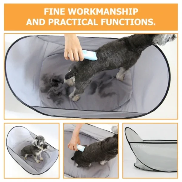 1set Foldable Pet Salon Hair Storage Net Bag Pet Shearing Basket for Shaving for Dog Cat Cleaning Pet Grooming Cleaning Supplies - Image 4