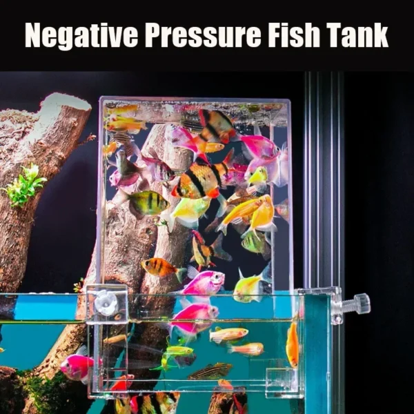 Creative Aquarium Negative Pressure Fish Tank Ecological Aquarium Landscape Decoration Small Fish Tank Fish Tank Bowl Isolation - Image 4
