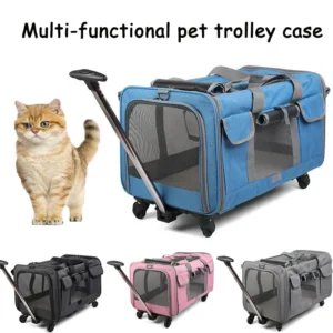 Breathable Pet Trolley Case Large Portable Lightweight Cat bag detachable dog Trolley Case outdoor Cat dog travel Carrier bag