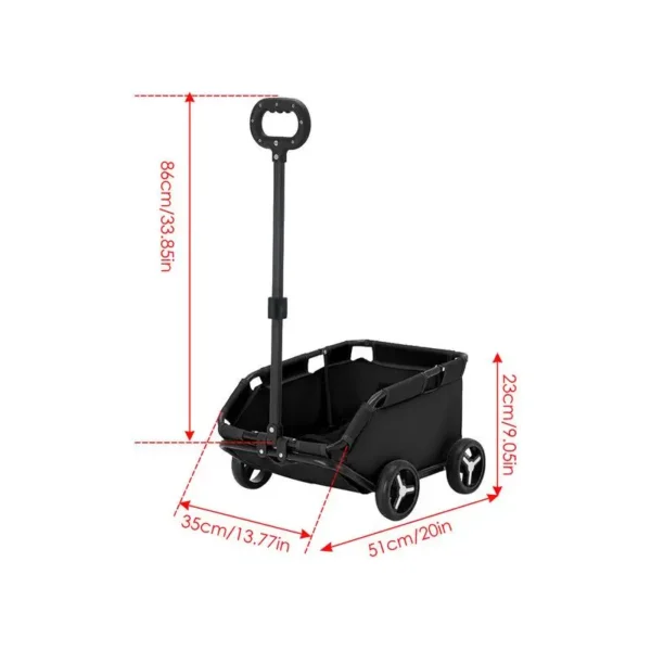 Small Dog Stroller Pet Carriage Rolling Dog Carrier 4 Wheels Lightweight Folding Trolley Dog Cart For Travelling Shopping - Image 6
