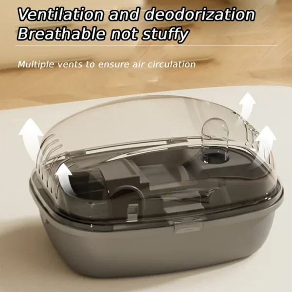 Hamster Cage Ventilation Openable Top Transparent Hamster Habitat House for Bunny Gerbils Hedgehog Mice Small Animals - Image 4