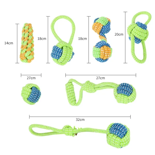 Pet Dog Toys for Large Small Dogs Toy Interactive Cotton Rope Mini Dog Toys Ball for Dogs Accessories Toothbrush Chew Puppy Toy - Image 6