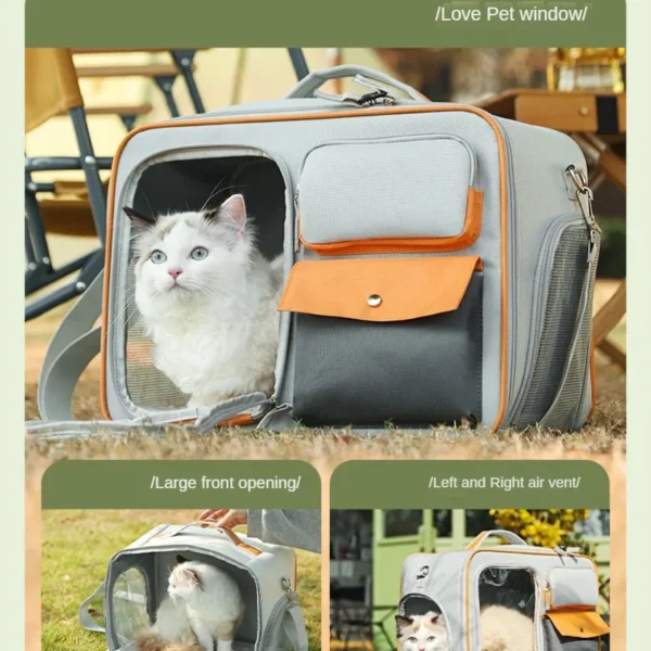 Pets Go Out with Portable Trolley Cases Pet Carrier with Wheels Suitcases Small Dogs Cats Pet Cat Travel Carrier for Out Going - Image 5