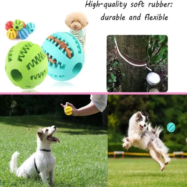 Dog Toy Ball Interactive Rubber Balls Puppy Chewing Toys Pet Tooth Cleaning Ball Cats Pets Food Treat Feeder Silicone Balls Toy - Image 3