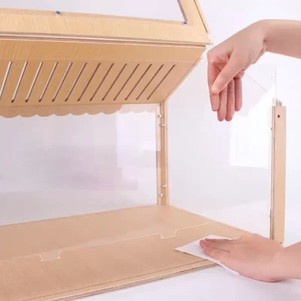 Hamster Wood Cage Habitat Exercise Toy Mice Rat Habitat Nesting Villa Breathable for Guinea Pig Gerbils Rutin Chicken Hideaway - Image 3