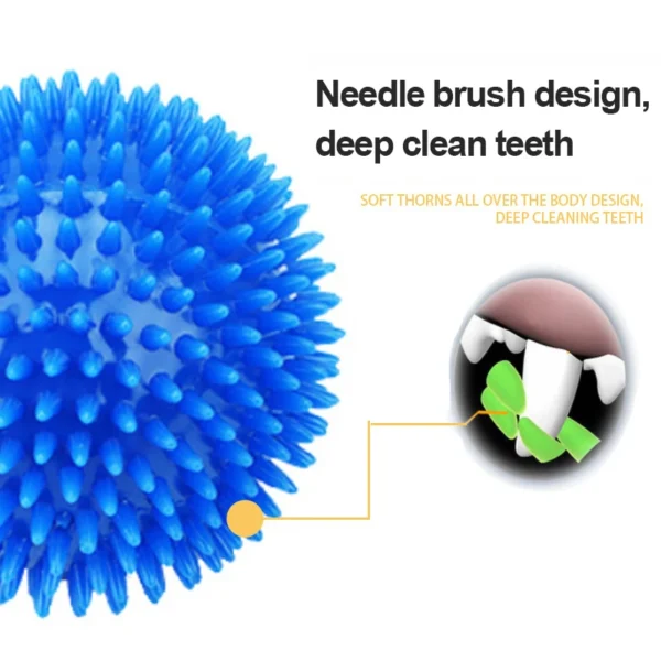 Pet Dog Toys Cat Puppy Sounding Toy Polka Squeaky Tooth Cleaning Ball TPR Training Pet Teeth Chewing Toy Thorn Balls Accessories - Image 4