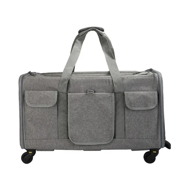 Portable Pet Trolley Case Detachable Universal Wheel Breathable Foldable Large Capacity Puppy Travel Bag Breathable Cat Carrier - Image 4