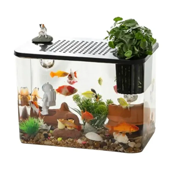 Transparent Turtle Tank Aquarium Fish Bowl Small Aquarium Fish Tank Kit Multifunctional Office Desktop Home Ornaments Decor 2024 - Image 5