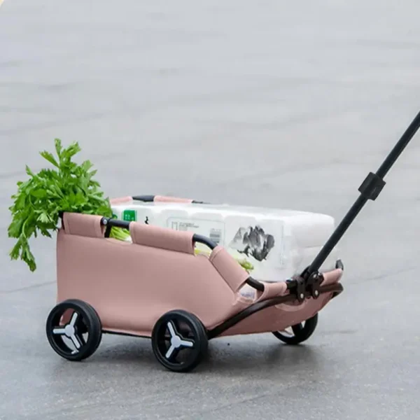 Small Dog Stroller Pet Carriage Rolling Dog Carrier 4 Wheels Lightweight Folding Trolley Dog Cart For Travelling Shopping - Image 2