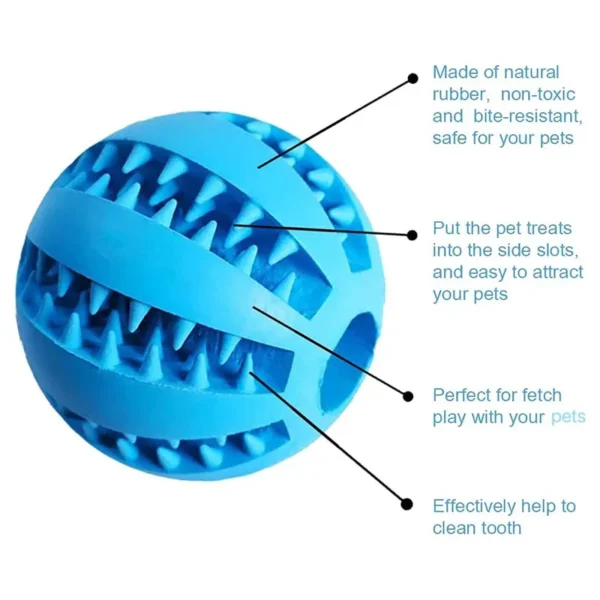 Dog Toy Ball Interactive Rubber Balls Puppy Chewing Toys Pet Tooth Cleaning Ball Cats Pets Food Treat Feeder Silicone Balls Toy - Image 5
