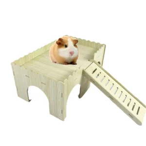 Guinea Pig Castle Hideout Large Ventilated Guinea Pig Hut Habitat Bed With Stairs And Doors For Hamsters Gerbil Rat Chinchillas