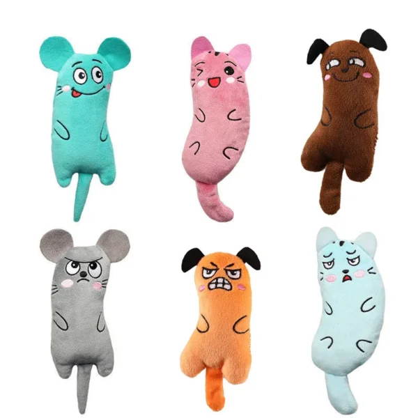 Cute Cat Toys Funny Interactive Plush Cat Toy Mini Teeth Grinding Catnip Toys Kitten Chewing Squeaky Toy Pets Accessories - Image 2