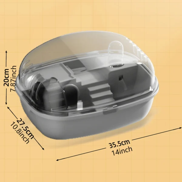 Hamster Cage Ventilation Openable Top Transparent Hamster Habitat House for Bunny Gerbils Hedgehog Mice Small Animals - Image 6