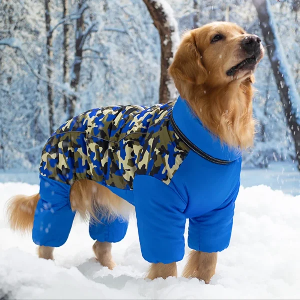 Winter Dog Clothes Super Warm Large Dogs Jacket Thicken Pet Cotton Coat Waterproof Dog Jumpsuits For French-Bulldog Overalls - Image 2