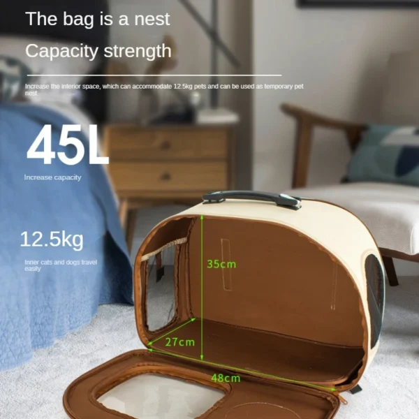 Pets Go Out with Portable Trolley Cases Pet Carrier with Wheels Suitcases Small Dogs Cats Pet Cat Travel Carrier for Out Going - Image 2