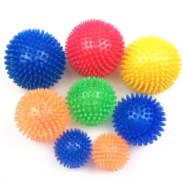 Pet Dog Toys Cat Puppy Sounding Toy Polka Squeaky Tooth Cleaning Ball TPR Training Pet Teeth Chewing Toy Thorn Balls Accessories - Image 6