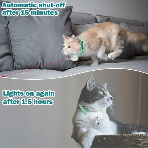 Automatic Cat Toys with LED Light Interactive Laser Toys for Indoor Cats Electronic Collar for Kitten Rechargeable Cat Teaser - Image 6