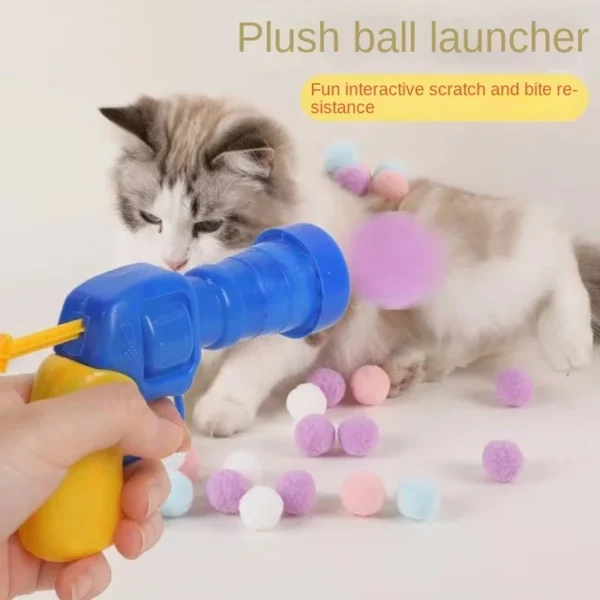 Creative Cats Toys Interactive Launchs Training Kitten Mini Version Pom-pom Game Toys for Cats Pet Accessories Toy Supplies Home - Image 2