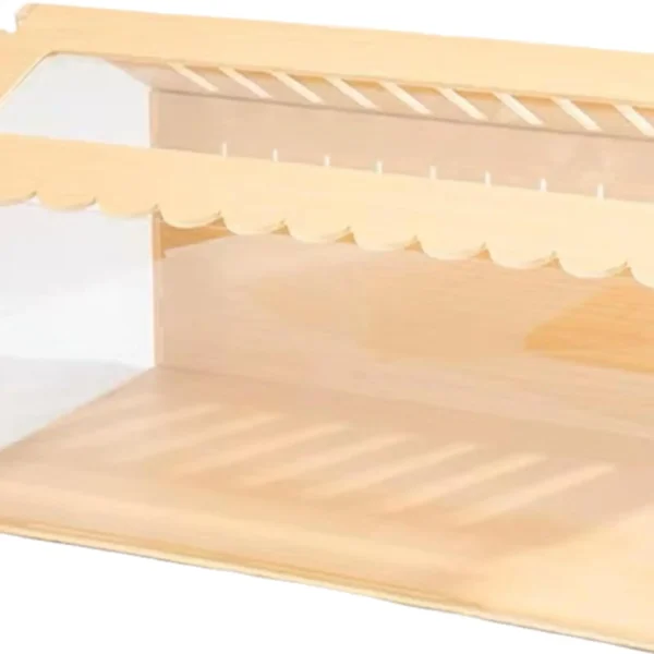 Hamster Wood Cage Habitat Exercise Toy Mice Rat Habitat Nesting Villa Breathable for Guinea Pig Gerbils Rutin Chicken Hideaway - Image 2