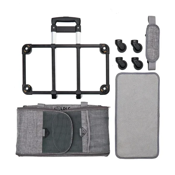 Breathable Portable Outing Puppy Carrier Pull Rod Box Pet Trolley Case Cat Travel Transport Bag Cat Cage Handbag Dog Backpack - Image 5