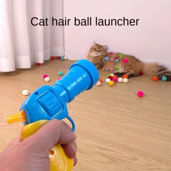 Creative Cats Toys Interactive Launchs Training Kitten Mini Version Pom-pom Game Toys for Cats Pet Accessories Toy Supplies Home - Image 3