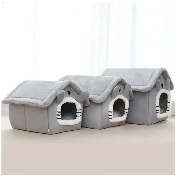 Indoor Warm Dog House Soft Pet Bed Tent House Dog Kennel Cat Bed Suitable Four Season Universal Removable and Washable Cushion - Image 5