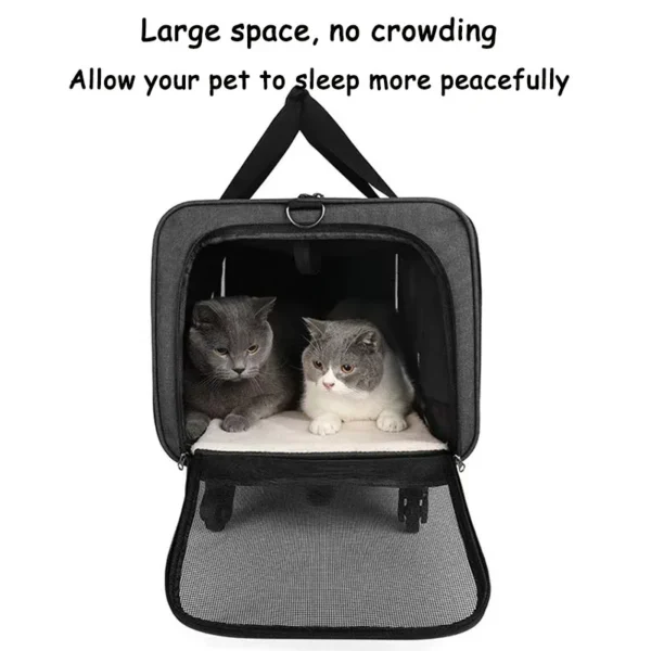 Breathable Pet Trolley Case Large Portable Lightweight Cat bag detachable dog Trolley Case outdoor Cat dog travel Carrier bag - Image 3