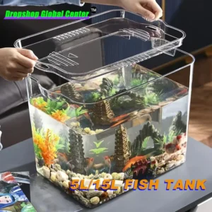 Transparent Acrylic Ornamental Fish Tank Ecological Breeding Box Living Room Desktop Landscaping Fish Tank Fishbowl Aquarium