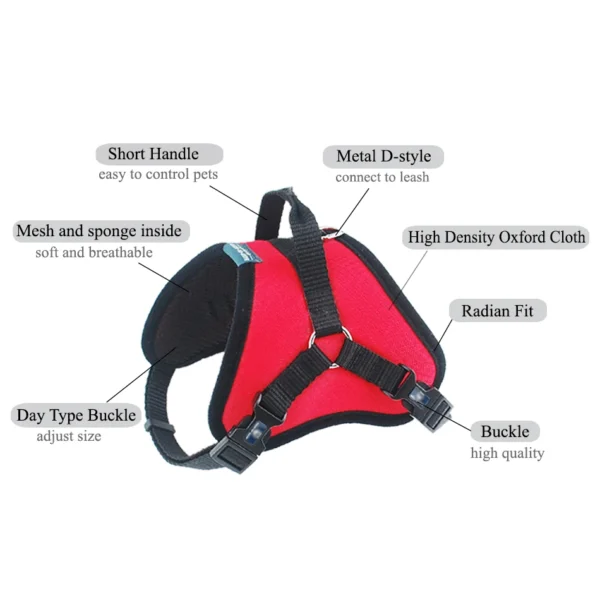 Nylon Heavy Duty Dog Pet Harness Collar Padded Extra Big Large Medium Small Dog Harnesses vest Husky Dogs Supplies - Image 2