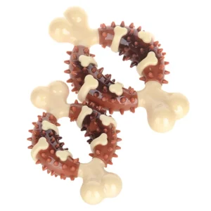 Pet Toy Ring Cleaning Teeth Bones Dogs Hollow Design Bones Toys For Pet Puppy Supplies Pets Chewing Toy Snack Food Treats