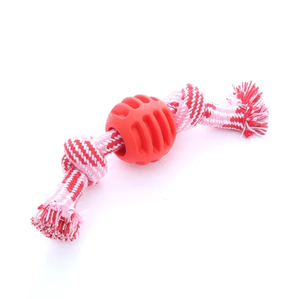 Pet dog toy Cotton rope double knot ball Bite resistant tooth cleaning toy ball pet supplies - Image 5