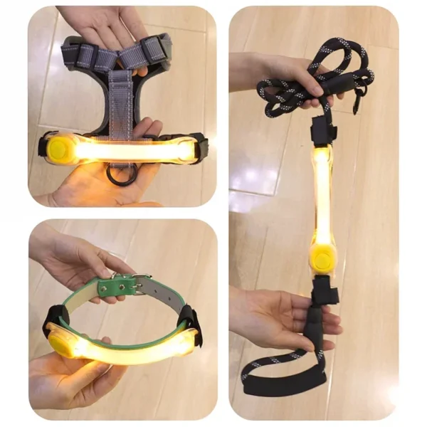 Dog Anti Lost Safety Glowing Collar Multi-Color Pendant Outdoor Waterproof Warning Led Flashing Light Strip Pet Traction Supplie - Image 4
