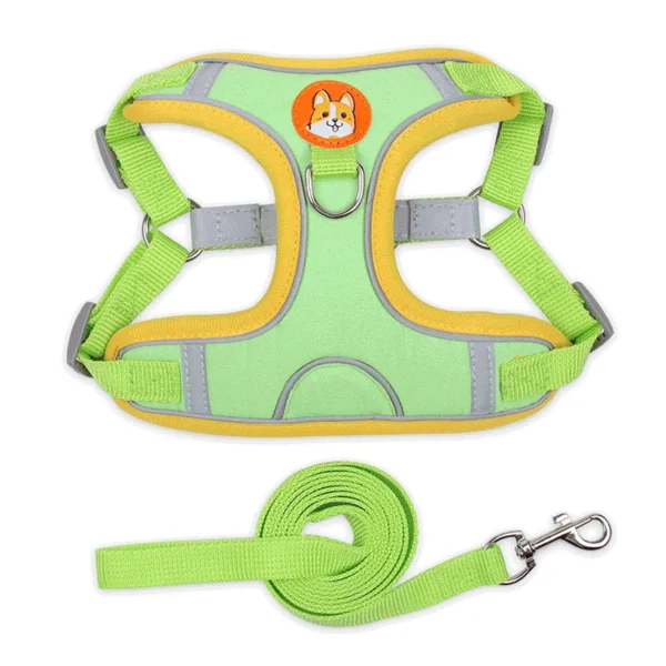 Dogs Adjustable Harness Leash Set for Small Medium Dogs Harness Vest Reflective Puppy Chest Strap Pet Walking Outdoor Supplies - Image 4