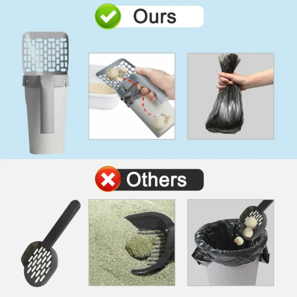 Cat Litter Scoop with Refill Bag For Pet Filter Clean Toilet Garbage Picker Cat Litter Box Self Cleaning Cat Supplies Accessory - Image 3
