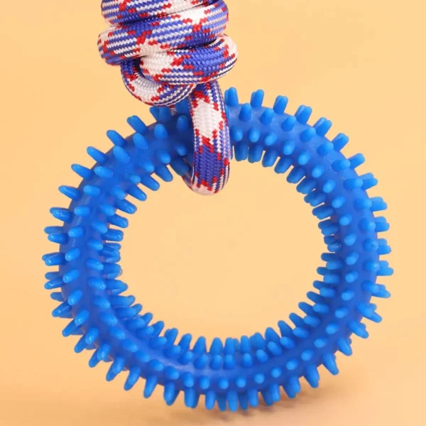 Supet Interactive Training Pet Toy Ring Spiked Ring Dog Teeth Cleaning Pet Supplies - Image 4