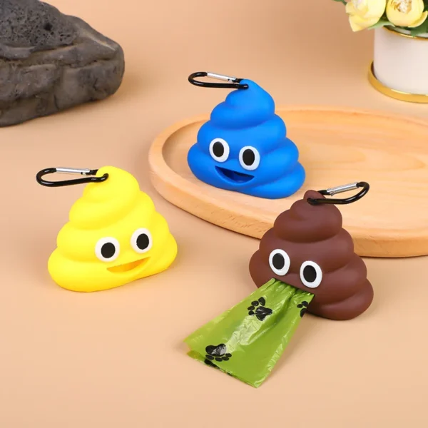 1PC Creative Pet Supplies Dog Potty Pickup Cartoon Poop-shaped Portable Garbage Shell Compact For Cats And Dogs - Image 3