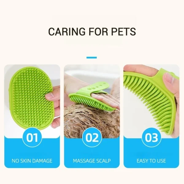 Soft Rubber Dog Cat Brush Pet Bath Silicone Comb Pet Hair Remover Dogs Stuff Cat Comb Grooming Tools Pet Supplies - Image 6