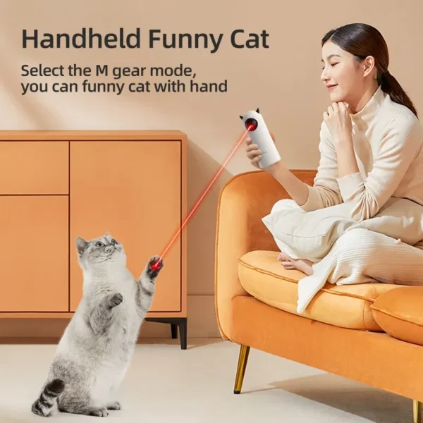 ROJECO Automatic Cat Toys Interactive Smart Teasing Pet LED Laser Indoor Cat Toy Accessories Handheld Electronic Cat Toy For Dog - Image 3